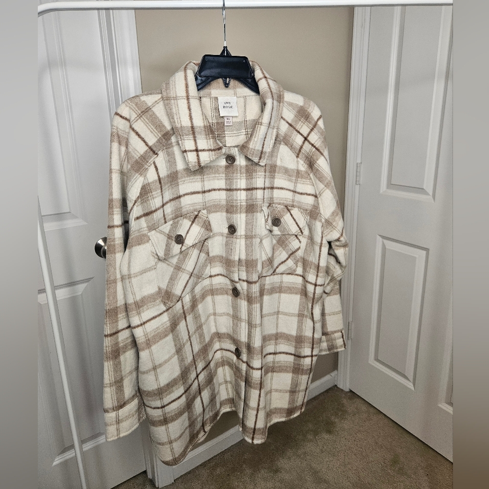Knox Rose Oversized Plaid Coat